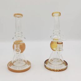 Glass rod pyramid water pipe drilling rig perc hookah dab drilling rig height 24 Centimetres