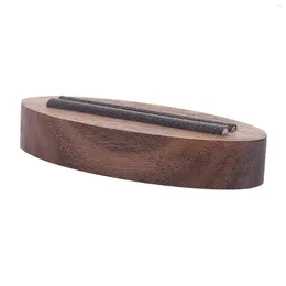 Jewelry Pouches Wooden Ring Display Stand Tray Oval Holder For Shop Showcase Home Decoration