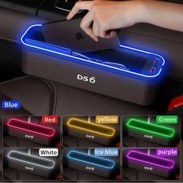 Car Organizer Gm Car Seat Storage Box with Atmosphere Light For DS DS6 Car Seat Cleaning Organizer Seat USB Charging Car Accessories Q231109