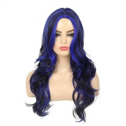 yielding 2023 New Wig Women's Wig High Temperature Fibre High Temperature Silk Large Wave Long Curly Wig Headcover