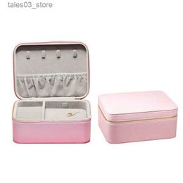 Jewelry Boxes Pink Jewelry Storage Box With Interlayer Fleece Scratch Proof Maintenance Large Women's Accessories Wrapping Gifts Customized Q231109