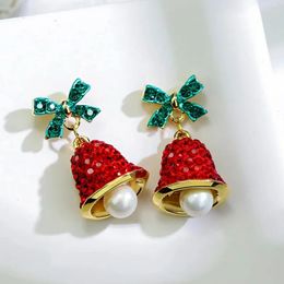 Stud Christmas Snowman Bells Dangle Earrings For Women Girl Creative Elk Snowflake Tree Earring Party Jewelry Gift 231109