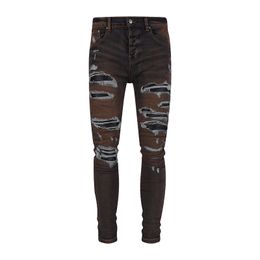 2023 Designer Mens Jeans Pants Ripped High Designer jeans men's jeans embroidered pants fashion hole pants top selling zipper pants am~ri AM~bin~IRI 2