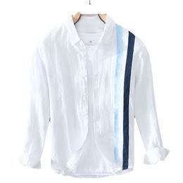 Men's top designer business leisure shirt, embroidered striped long-sleeved shirt, luxury boutique shirt, reasonable price, size to actual size.