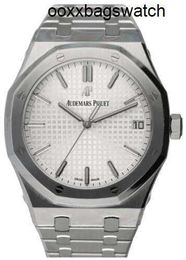 Audemar Pigue Wrist Watches Automatic Watch Audemar Pigue Royal Oak 15500ST Silver Dial Mens Watch Box & Papers HBBN