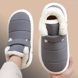 Boots Men Winter Warm Slippers Outdoor Furry Cotton Thick Home Bedroom Anti-slip Soft Heel Indoor Floor Man Women Couples Shoes