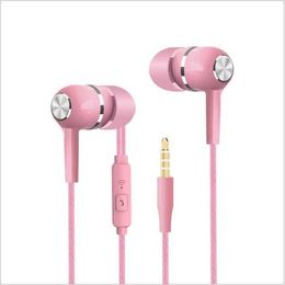 Headphones sports universal heavy bass earbuds in-ear cell phone singing macaron noise cancelling headphone 35SO1