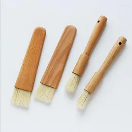 Tools Heat Resistant Pastry Brush For Cooking Baking Wood Handle Bristle Brushes Household Kitchen BBQ Barbecue Oil Tool