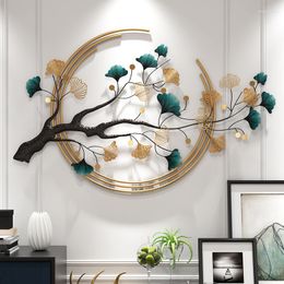 Decorative Figurines Living Room Decorations Light Luxury Entrance Aisle Wall Decoration Home Decor Ginkgo Leaf Art Ideas Crafts Garden