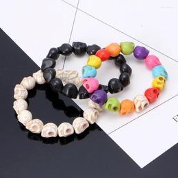 Strand Men High Quality Skull Bracelet Men's Punk Large Adjustable Skeleton Jewellery Gifts Bead Stretch