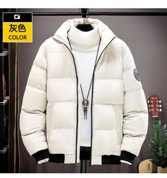 Men's Down Parkas Men Cotton Padded Jacket Winter White Warm Fashion Parka Coat Mens Casual Windproof Soft Shell For 231109