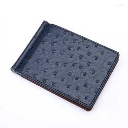 Wallets PU Head With Bird Pattern Short Men's Korean Version Exposure Dollar Leather Clips Fashion Retro Card Holders Coin Purse