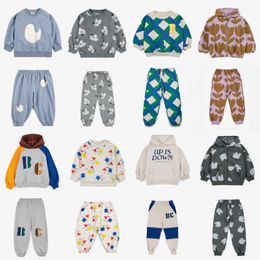 Clothing Sets 2023 Autumn Winter Kids Girls Clothes Bobo Cartoon Fashion Toddlers Boys Hooded Sweatshirt Pants Suits For Children 231109