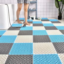 Bath Mats Shower Room Floor Mat Raised Drainage Artefact Bathroom Anti-skid Large Pedal Sanitary Interval Toilet Paving 30x30x1cm