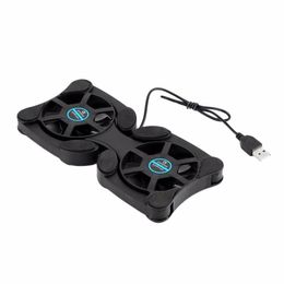 Freeshipping 2 USB Port Mini Octopus Laptop Fan Cooler Cooling Pad Folding Coller Fan Cooling Pad Wholesale Store Mtjmo
