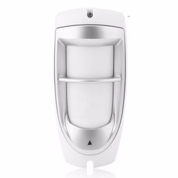 Freeshipping IP45 Waterproof Pet Immunity Outdoor Digital Motion Dual PIR Detector 90 degree Dual Optical Filtering Sensor System White Kvhi