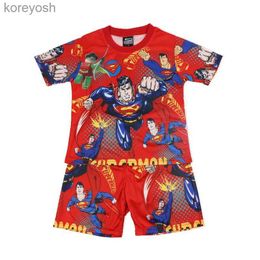 Pyjamas Boy's Sets Short Sleeve Cartoon Summer 2023 New Kids Clothing Suit Children's Shorts Pyjamas Outfits Clothes Casual 3-8 YL231109