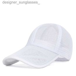 Stingy Brim Hats 2023 Spring and Summer Full Mesh Sun Hat 11cm Long Peak Male Outdoor Sports Hats Man Woman Big Size Baseball C 55-60cm 60-65cmL231109