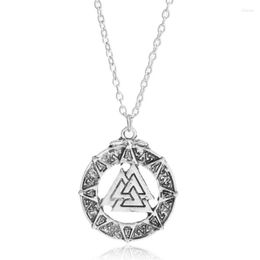 Chains The Vikings Knot Triangle Necklace Women Man Movie Jewellery Steampunk Pendants Necklaces