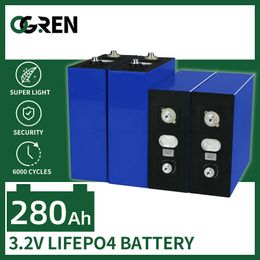 Lifepo4 280Ah Battery Cell 3.2V 1/4/16/32PCS DIY Lithium Iron Phosphate Solar Battery Pack For RV Golf Cart Boat Yacht Forklift