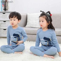 Pajamas Child Boy Pajamas for 3-14 Years Winter Long Sleeved Pyjamas Suit Baby Girl Clothes Toddler Cotton Sleepwear Kids Sleep PajamasL231109