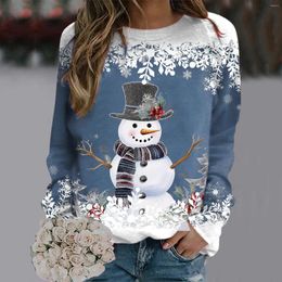 Women's Hoodies Sweaters For Women Christmas Teen Girls Long Sleeve Crewneck Sweatshirt Cute Reindeer Blouse Tops Ethnic Jumper Gothic