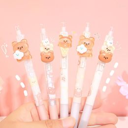 1pc Cute Bear Mechanical Pencil 0.5mm Cartoon Automatic Kawaii Korean Stationery School Office Supplies Kids Gift