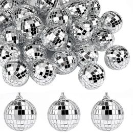 Christmas Decorations 30 PCS Disco Mirror Balls 2 Inches Reflective Mirror Ball Hanging Ball for Christmas Tree Party Home Decorations 231109