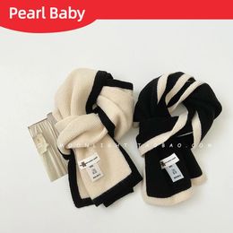 Scarves Wraps Kids' Warm Scarf Fashion Children's Scarf Knitted Autumn and Winter Warm Thickened Male and Female Baby Windproof Baby Scarf Set 231108