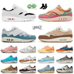 Nike Air Max 1 Travis Scott Cactus Jack CLOT Kiss Of Death Damen Herrenschuhe Barock Braun Saturn Gold Cave Stone Parra Amsterdam Denham Outdoor Trainer Sport Turnschuhe