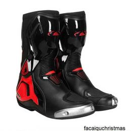 Motorcycle Cycling Boots Authentic BENKIA Footwear BENKIA Motorcycle Riding Boots Mens Motorcycle Pulling Shoes Womens Antifall Wear Track Competitive Bike HBUZ