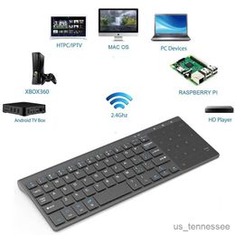 Keyboards Keyboards Slim 2.4G Wireless Keyboard with Touchpad Mouse Number Numeric USB Wireless Keypoard for Android Windows Desktop Laptop TV Box R231109