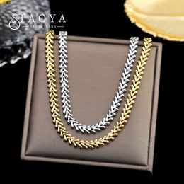 Bone Shape Necklace Stainless steel Chokers Does Not Fade Fashion Jewelry Sexy Accessories For Party Womans Necklace