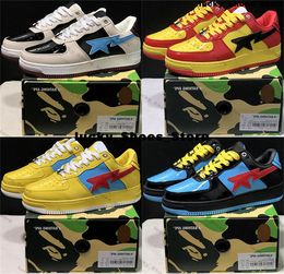 Sneakers A Bathing Ape BapeSta Low Us 13 Mens Shoes Size 13 Women Casual Skateboard Us13 Ladies Running Trainers Eur 47 Designer Eur 46 Zapatos Us12 Skate Black Kid