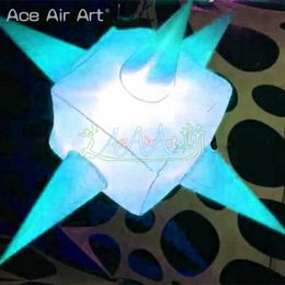 Colourful Square Pointed Ball Inflatable Straight Cone Model High Quality with LED Light Suitable for Stage Performances