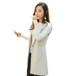 Women's Suits Spring Autumn Classic Long Blazer Vest Women Slim Sleeveless Waistcoat Office Lady Shawl Suit Coat