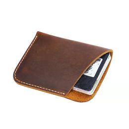 Genuine leather men designer coin purses cowhide vintage male great quality fashion casual card wallets no507