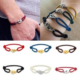 Charm Bracelets Stainless Steel Hook Buckles Colour Thread Summer Couples Jewellery Semi-Finished Hand Rope