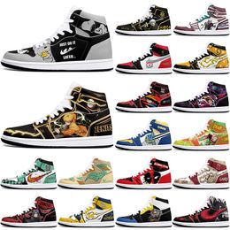 New diy classics customized shoes sports basketball shoes 1s men women antiskid damping anime fashion cool customized figure sneakers 442850