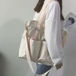Evening Bags Waterproof Bag Large Capacity Canvas Female Messenger Korean Student Harajuku Japanese Oneshoulder Tote 231108