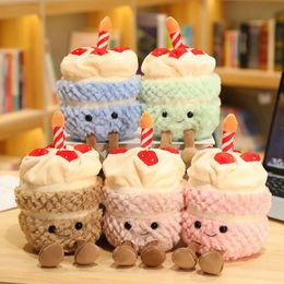 Cute birthday cake doll plush toy simulation dessert strawberry cake cloth doll home decoration decoration birthday gift