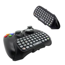 Freeshipping Wireless Controller Text Messenger Keyboard QWERTY Chatpad Keypad for Xbox 360 Game Controller Black With retail packaging Rocc