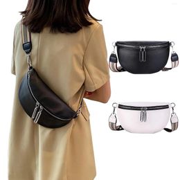 Waist Bags Women's All Season Versatile Casual Small Woven Shoulder Bag With Straps Leather Briefcase