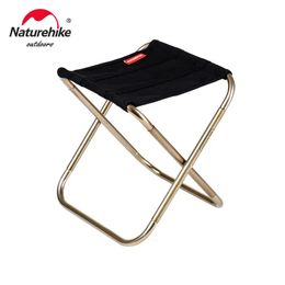 Camp Furniture Lightweight Outdoor Camping Chair Aluminium Folding Fishing Stool Collapsible Camping Seats Hiking Stool NH17Z012-L 231101