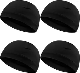 Berets Men Hat Soft Cotton Beancap Sleeping Elastic Multifunctional Millinery Outdoor Sports Quick-Drying Shaper Cap