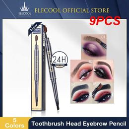 Eyebrow Enhancers 9PCS CmaaDu Double Eyebrow Pen with Brush Toothbrush Head Eyebrow Pencil Multifunctional Waterproof Long Lasting Makeup TSLM2 231109