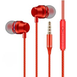 Wired in-ear headphones connecting cell phone computer game music subwoofer eating chicken singing waterproof 1ANI9