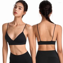 Camisoles & Tanks Women's French Triangle Bra Sexy Seamless Camisole Wireless Backless Sports Underwear Summer