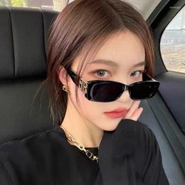 Sunglasses B European And American Style Triangle Cat Eye Sun Glasses Drag Sister Trendy Concave Shape Fashion Street Shooting Over Bla