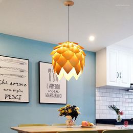 Pendant Lamps Pipe Cone Wooden Hanging Lights Fashion Design Lamp Art Decorative Egg Shape Home Coffee Shop Bar Fixture